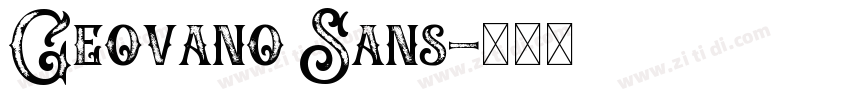 Geovano Sans字体转换
